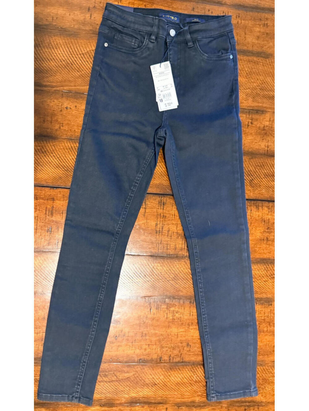 NWT Piombo Women's Black Denim Skinny Jeans, Size 2